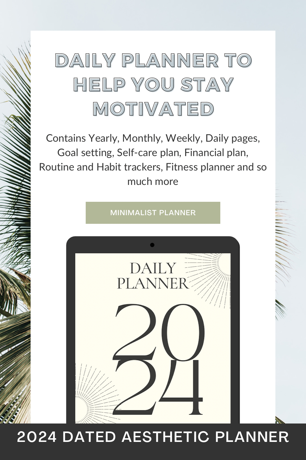 All in one 2024 Minimalist Digital Planner
