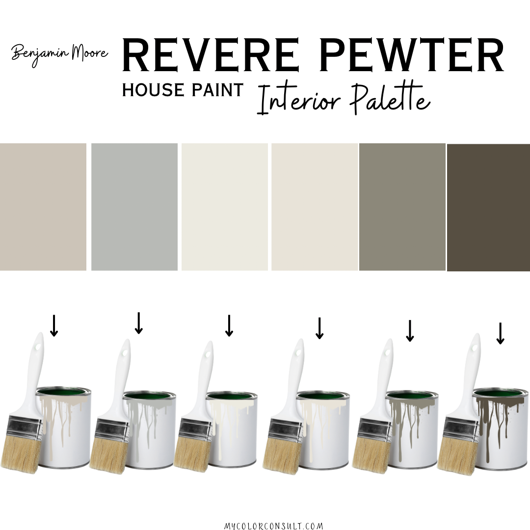 Sherwin Williams Revere pewter coordinating Whole interior House Paint Color