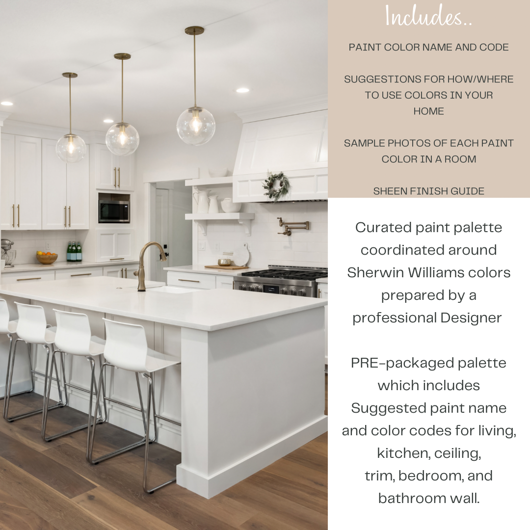 Sherwin Williams Agreeable coordinating Whole interior House Paint Color