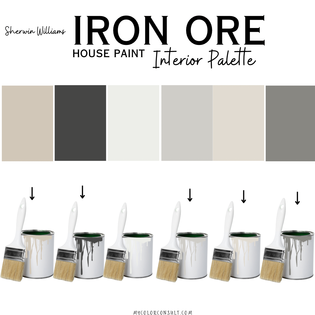 Sherwin Williams Iron ore coordinating Whole interior House Paint Color