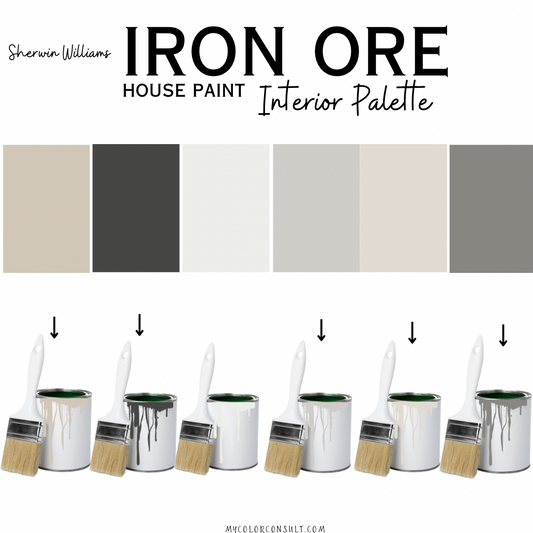 Sherwin Williams Iron ore coordinating Whole interior House Paint Color