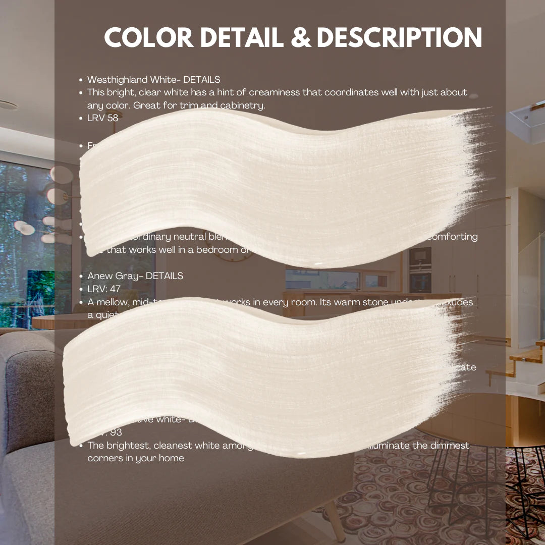 Sherwin Williams Natural Linen coordinating Whole interior House Paint Color