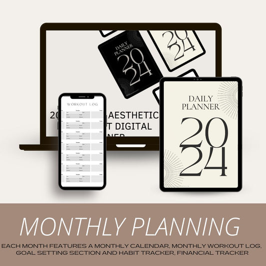 All in one 2024 Minimalist Digital Planner