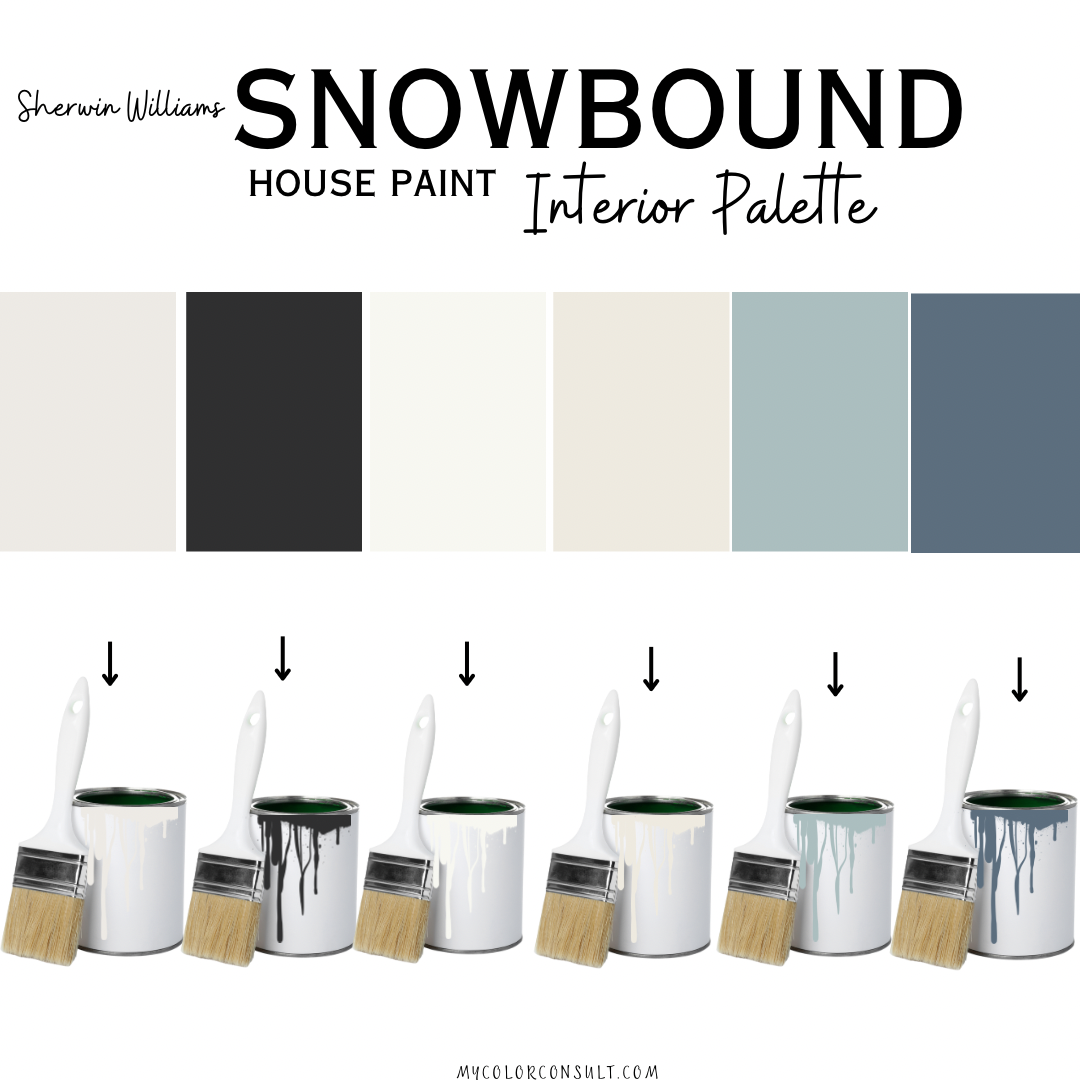 Sherwin Williams Snowbound coordinating Whole interior House Paint Col ...