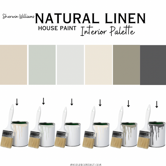 Sherwin Williams Natural Linen coordinating Whole interior House Paint Color