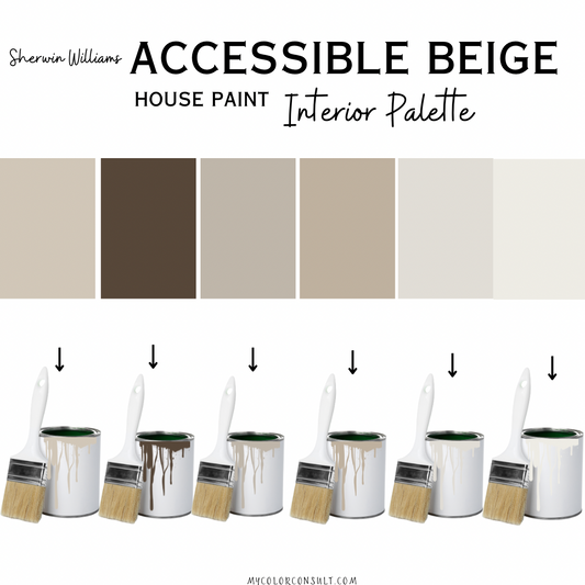 Sherwin Williams Accessible beige coordinating Whole interior House Paint Color