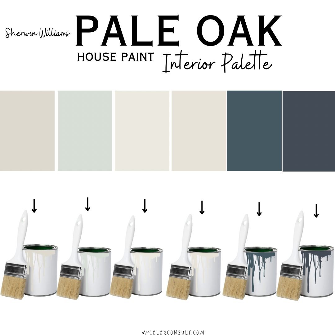 Sherwin Williams Pale oak coordinating Whole interior House Paint Color