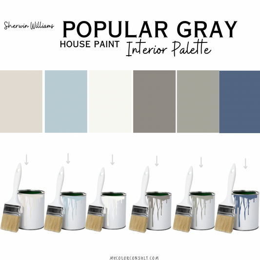 Sherwin Williams Popular Gray Whole interior House Paint Color